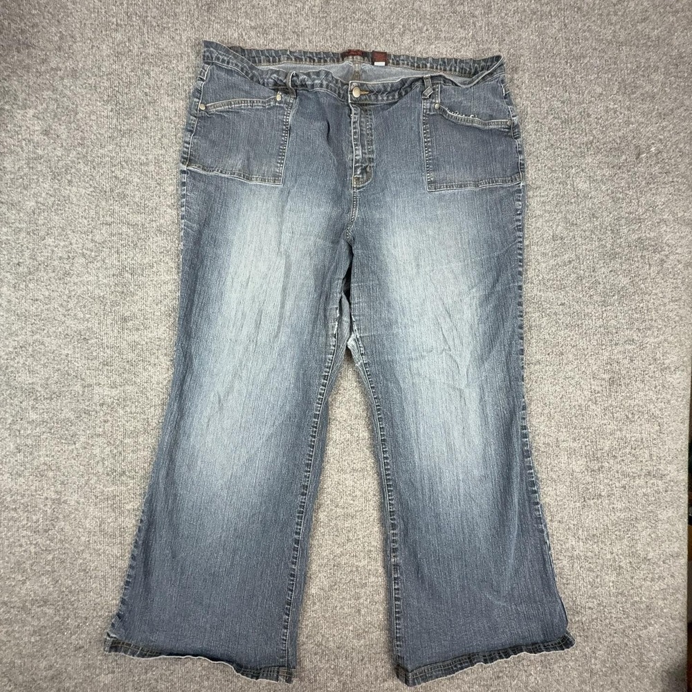 Zana Di Jeans Womens 32 Medium Wash Blue High Rise Relaxed Wide Leg Denim